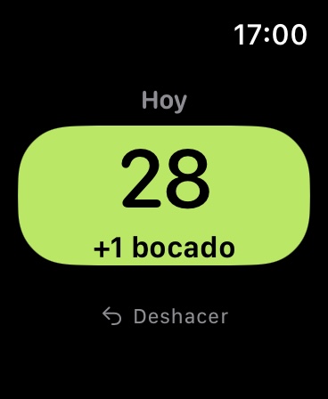 En el Apple Watch: toca tu muñeca y sigue comiendo.